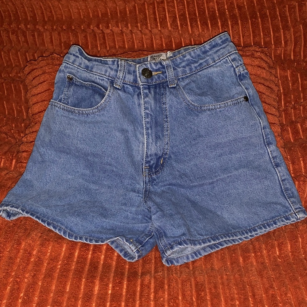 Princess Polly Classic Blue Denim High-Rise Shorts